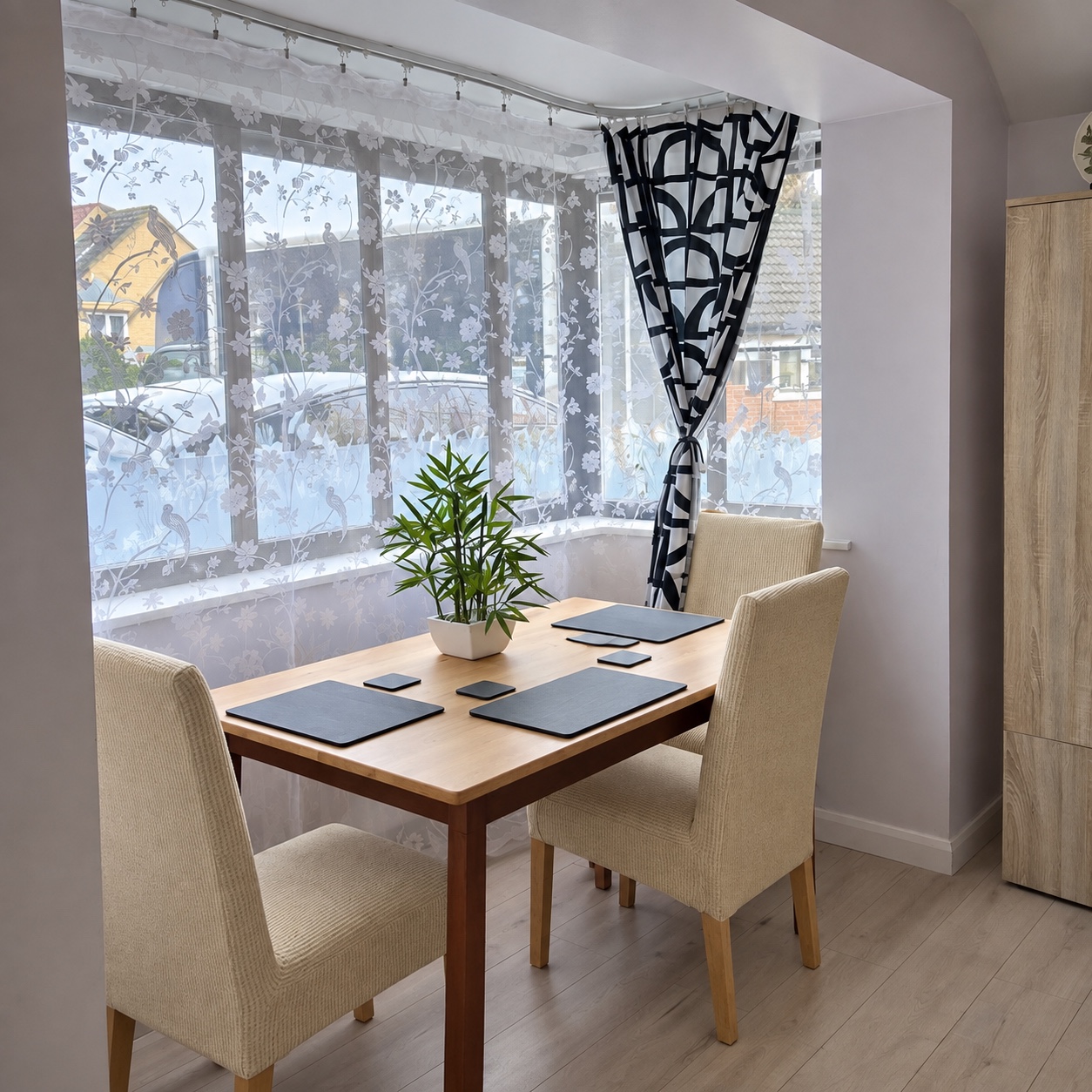 Dining table by the window